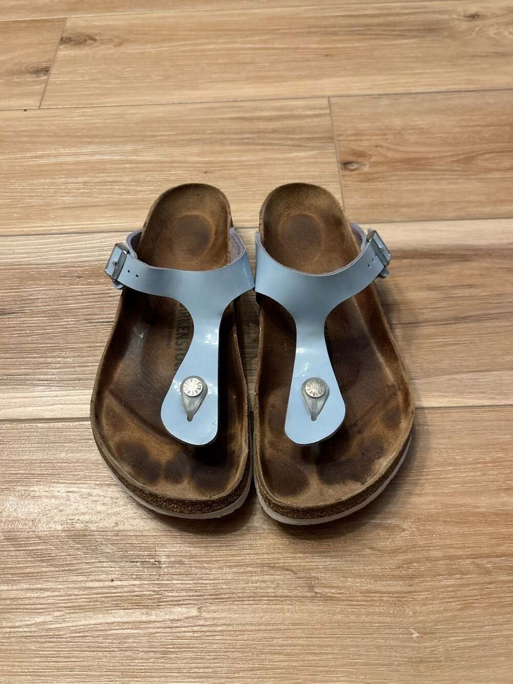 Birkenstock Gizeh Light Blue Sandals Size 40
